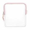 BORSALI TSA Approved Toiletry Bag - Clear Quart Size for 3-1-1 Carry On Travel - Makeup Organizer Cosmetic Pouch with Zipper - Travel Accessories - Rose view 1