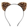 RUITASA Cheetah Ears Hairband, Leopard Ears Headband for Women and Girls, Halloween Cosplay Accessories with Metal Headband and Artificial Furry Cat Ears view 1