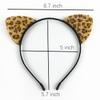 RUITASA Cheetah Ears Hairband, Leopard Ears Headband for Women and Girls, Halloween Cosplay Accessories with Metal Headband and Artificial Furry Cat Ears view 2