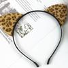 RUITASA Cheetah Ears Hairband, Leopard Ears Headband for Women and Girls, Halloween Cosplay Accessories with Metal Headband and Artificial Furry Cat Ears view 4