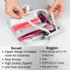 BORSALI TSA Approved Toiletry Bag - Clear Quart Size for 3-1-1 Carry On Travel - Makeup Organizer Cosmetic Pouch with Zipper - Travel Accessories - White view 4
