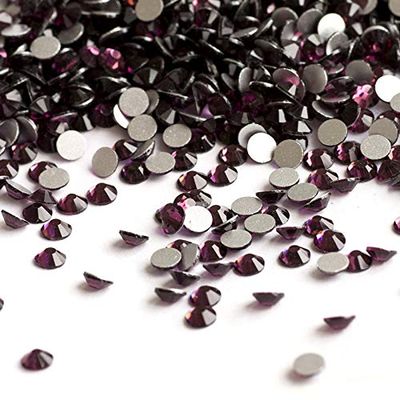 SS20 1440pcs Amethyst Flatback Crystal Non Hot Fix Rhinestones Glass Nail Art Rhinestonesfor DIY Garment Decoration