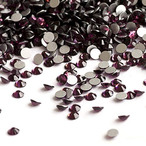 SS20 1440pcs Amethyst Flatback Crystal Non Hot Fix Rhinestones Glass Nail Art Rhinestonesfor DIY Garment Decoration