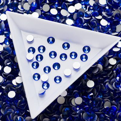 SS20 1440pcs Crystal Glass Light Sapphire Flatback Rhinestones Strass Stones Art and Crafts for Swimwear Clothing Garment Gym Suit Nail Art