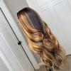 Youllyuu Women Body Wave Human Hair Lace Front Wig Honey Wig Brazilian Highlight Body Wave 13X6 Lace Frontal Wigs 13x6 Frontal Wig 14in#180% view 4