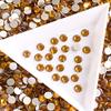 SS20 1440pcs Crystal Glass Topaz Flat Back Nail Art Non Hotfix Glue On Rhinestones Glass Yellow Crystals for Nail Art Salon Garment view 2