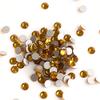 SS20 1440pcs Crystal Glass Topaz Flat Back Nail Art Non Hotfix Glue On Rhinestones Glass Yellow Crystals for Nail Art Salon Garment view 3