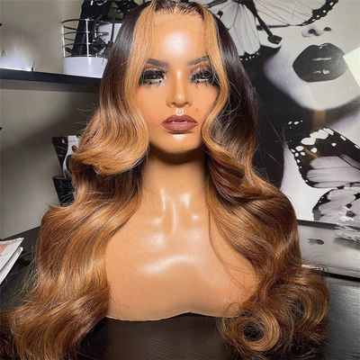 Youllyuu Human Hair Wig Lace Front Wig 30 Inch Brazilian Wigs Women Honey Blonde Body Wave Lace Front Wigs Body Wave 20in#4x4 Closure Wig 150