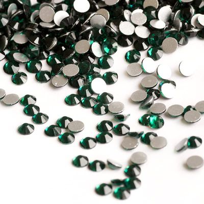 SS20 1440pcs Emerald Non Hotfix Stones NO Hot Fix Rhinestone Glitter Crystal Strass NO Iron On Rhinestones for Garment Clothing Dress Nail Art
