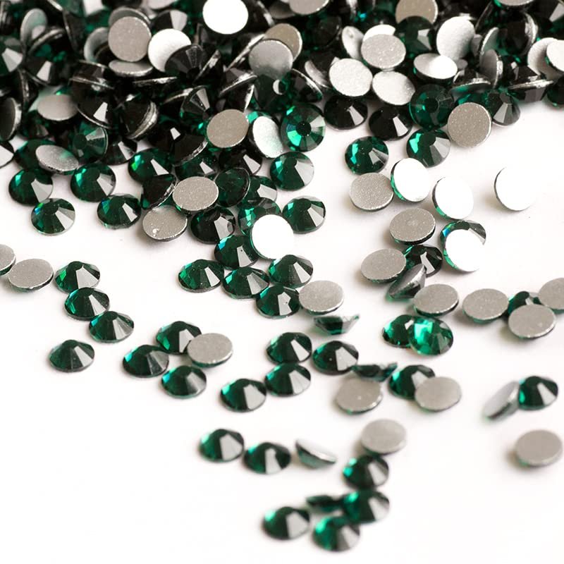SS20 1440pcs Emerald Non Hotfix Stones NO Hot Fix Rhinestone Glitter Crystal Strass NO Iron On Rhinestones for Garment Clothing Dress Nail Art