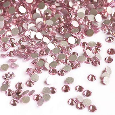 SS20 1440pcs NO Hot Fix Light Rose Flat Back RhinestonesCrystals NO Iron On Hotfix Strass for Garment Nail Art Garment Dress Decoration