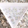 SS20 1440pcs Crystal Glass Opal White Nail Art Rhinestones Flatback Stone Non Hot Fix Strass for Nails Garment Clothing Craft Decoration view 2