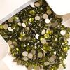 SS20 1440pcs Olivine Green Rhinestone for Nail Art Flat Back Non Hotfix Glue on Crystal Glass Stones for Craft Garment Nails Decoration view 2