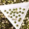 SS20 1440pcs Olivine Green Rhinestone for Nail Art Flat Back Non Hotfix Glue on Crystal Glass Stones for Craft Garment Nails Decoration view 3