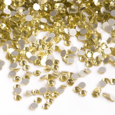 SS20 1440pcs Shiny Jonquil Non HotFix Rhinestones Glass Flatback Rhinestones Glitter Strass Crystals for Nail Art Garment Dress Decorations