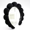Uchyius Fashion Headbands for Women Padded Fabric Hair Bands Wide Velvet Non Slip Headband Hair Accessories for Women Girls, Black view 2