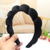 Uchyius Fashion Headbands for Women Padded Fabric Hair Bands Wide Velvet Non Slip Headband Hair Accessories for Women Girls, Black view 4
