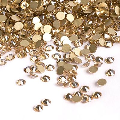 SS20 1440pcs Crystal Golden Shadow Glass Crystal Non Hot Fix Rhinestones Flatback Strass Stones Nail Art Accessories DIY Garment Craft Decoration