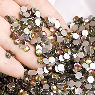SS20 1440pcs Rainbow Non hot fix Rhinestones Flat Back Crystals Glass Stone Strass Glitters for 3D Nail Garment Wedding Dress Craft Apparel Decoration