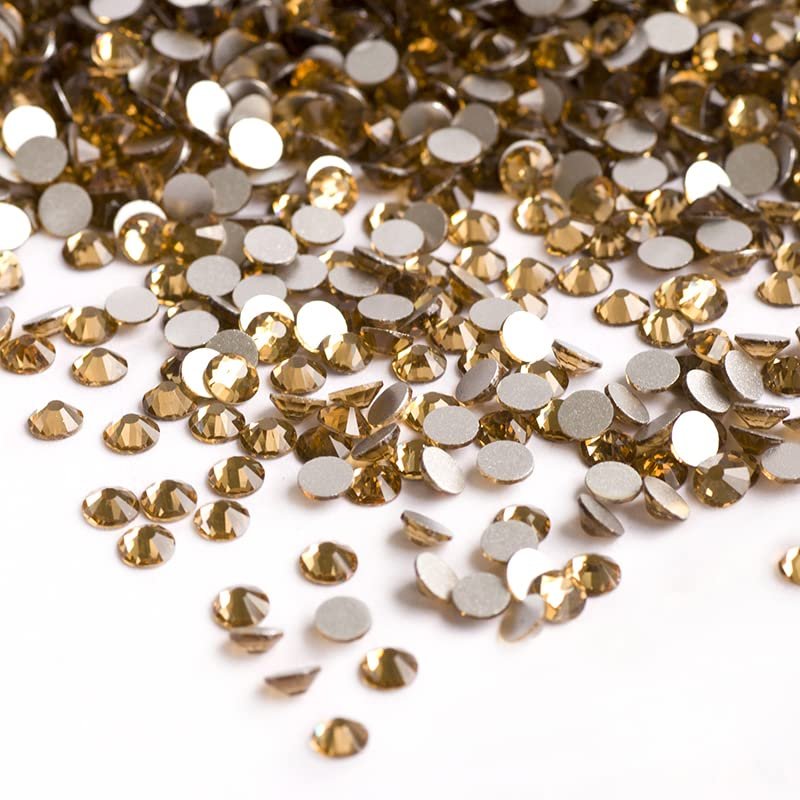 SS20 1440pcs Non Hot Fix Rhinestones Light Colorado Topaz Flat Back Crystal Strass Glitter Stone for DIY Manicure 3D Nail Art Fabric Garment