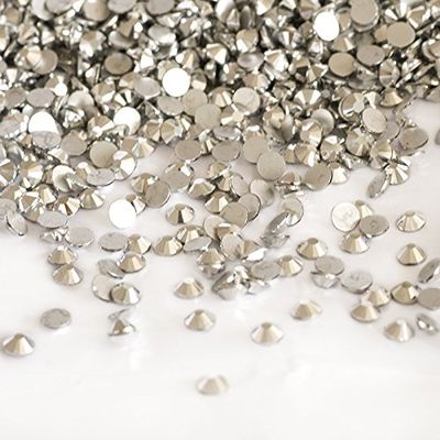 SS20 1440pcs Shiny New Silver Crystal Glass 3D Non HotFix Flatback Nail Art Rhinestones Decorations Shoes and Dancing Decoration