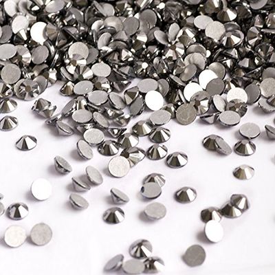 SS20 1440pcs Hematite Color Nail Accessories Rhinestones Crafts Flat Back Non Hotfix Glue On 3D Nail Art DIY Crystal Garment Nail Art Aerobics Decoration