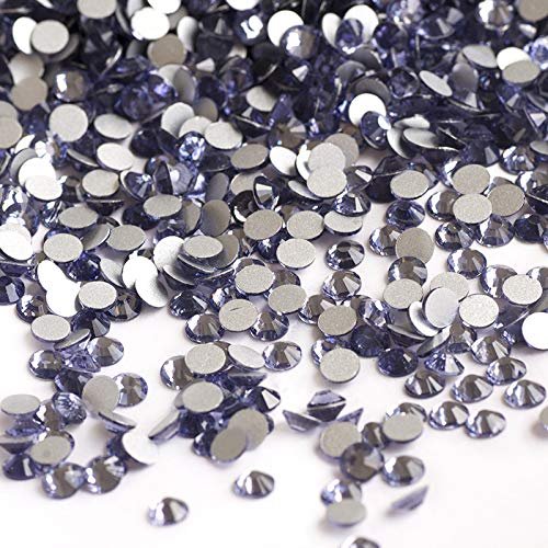SS20 1440pcs Glass Crystal Non Hotfix Rhinestones Tanzanite Flatback Strass Glitter Stones Nail Art Accessories DIY Garment Clothing Craft Decoration