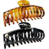 Accglory 5.5 Extra Large Hair Clips Long Thick Hair Womens Jumbo Hair Claw Clips Huge Black Brown XL Giant Claws Strong Basic Gripper view 1