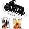 Accglory 5.5 Extra Large Hair Clips Long Thick Hair Womens Jumbo Hair Claw Clips Huge Black Brown XL Giant Claws Strong Basic Gripper view 2