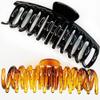 Accglory 5.5 Extra Large Hair Clips Long Thick Hair Womens Jumbo Hair Claw Clips Huge Black Brown XL Giant Claws Strong Basic Gripper view 4