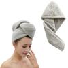 SGerste Hair Turban Towel, Super Absorbent Hair Towel Microfiber Fast Drying Hair Turban Wrap, Quick Dry Hair Turban, Fast Dry Hair Hat, Dry Hair Hat, Microfiber Hair Drying Towels for Girls(Gray) view 1