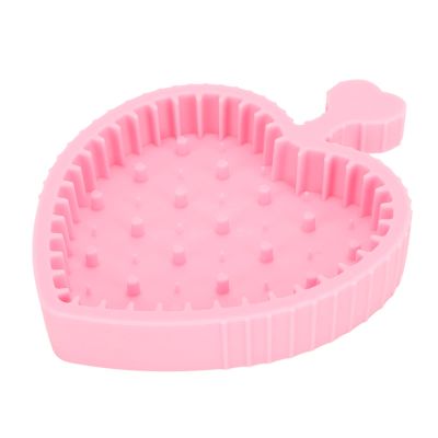 5 Pcs Silicone Brush Cleaning Pads, Makeup Brush Cleaning Pads, Heart Shaped Silicone Lint Remover, Sponge Dust Cleaning