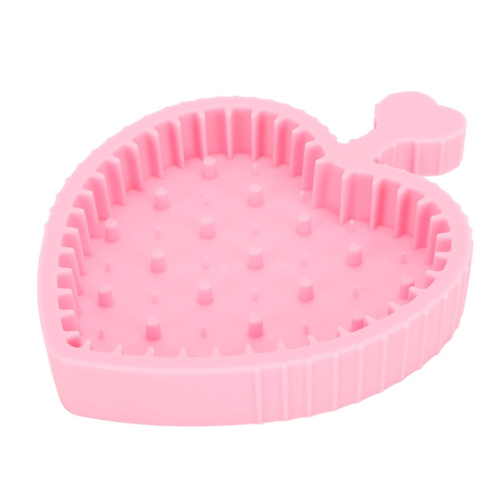 5 Pcs Silicone Brush Cleaning Pads, Makeup Brush Cleaning Pads, Heart Shaped Silicone Lint Remover, Sponge Dust Cleaning
