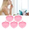 5 Pcs Silicone Brush Cleaning Pads, Makeup Brush Cleaning Pads, Heart Shaped Silicone Lint Remover, Sponge Dust Cleaning view 2