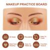 PRELGOSP Makeup Practice Board, Reusable Silicone Makeup Practice Face, 3D Eye Makeup Practice Board with 13 Piece Brushes Set, Perfect for Beginners view 2