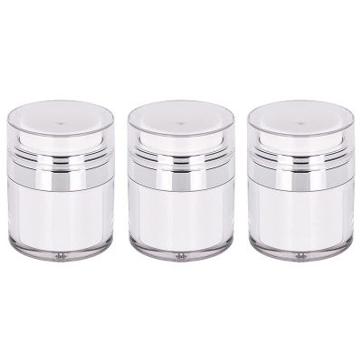 Wupocicle Pump Bottle Dispenser, Refillable Lotion Dispenser with Pump, 3PCS Wide Mouth Travel Size Empty Container for Cream and Lotion (50ml)