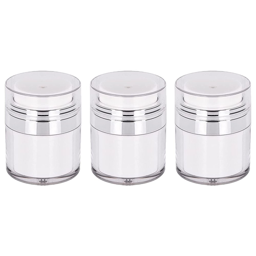 Wupocicle Pump Bottle Dispenser, Refillable Lotion Dispenser with Pump, 3PCS Wide Mouth Travel Size Empty Container for Cream and Lotion (50ml)