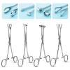 4 pcs Professional Surgical Steel Belly Ear Tongue Septum Lip Piercing Forceps Tweezer Clamp Plier Closer, Opener Needle Clamp view 1