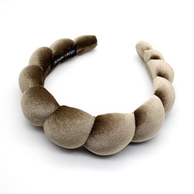 Uchyius Fashion Headbands for Women Padded Fabric Hair Bands Wide Velvet Non Slip Headband Hair Accessories for Women Girls,Pastel Violet