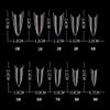NinthAvenue Basics 500pcs Almond Shaped Nail Tips, Clear Half Cover, ABS Material, 10 Sizes (0-9), 50pcs Each, Light & Flexible, Preshaped with Tapered Nail Wall view 2