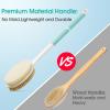 Backski Back Scrubber Anti Slip for Shower,Back Brush Long Handle with Soft and Stiff Bristles,Body Scrubber for Bath or Dry Brush(Green) view 4
