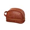 Mens PU Leather Travel Toiletry Bag - Vegan Leather Travel Bag Dopp Kit - Travel Essentials - Gifts for Men - Two Compartments Leather Toiletry Shaving Dopp Kit Travel - Groomsman Gift (Tan) view 1