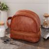 Mens PU Leather Travel Toiletry Bag - Vegan Leather Travel Bag Dopp Kit - Travel Essentials - Gifts for Men - Two Compartments Leather Toiletry Shaving Dopp Kit Travel - Groomsman Gift (Tan) view 4