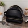Mens PU Leather Travel Toiletry Bag - Vegan Leather Travel Bag Dopp Kit - Travel Essentials - Gifts for Men - Two Compartments Leather Toiletry Shaving Dopp Kit Travel - Groomsman Gift (Black) view 2