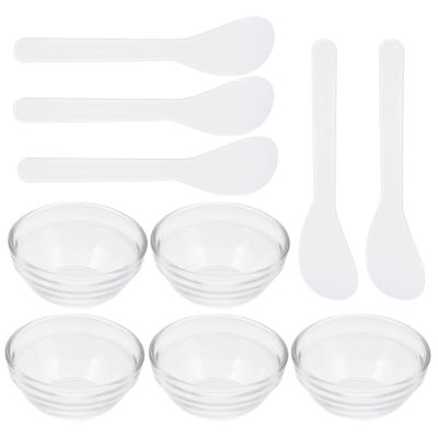 LALAFINA Spa Set 1 set Facemask Exfoliator for of Brushes Masks Bowl Stick Sticks Face Mud Soup Glass Oil Cleaner Makeup Making Products Kit and Facial Tool Practical Spa Bowls Makeupset
