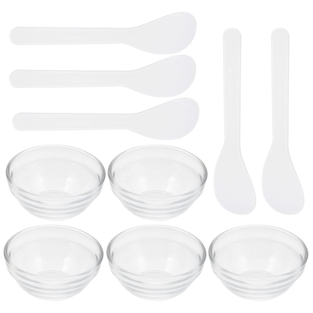 LALAFINA Spa Set 1 set Facemask Exfoliator for of Brushes Masks Bowl Stick Sticks Face Mud Soup Glass Oil Cleaner Makeup Making Products Kit and Facial Tool Practical Spa Bowls Makeupset