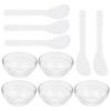 LALAFINA Spa Set 1 set Facemask Exfoliator for of Brushes Masks Bowl Stick Sticks Face Mud Soup Glass Oil Cleaner Makeup Making Products Kit and Facial Tool Practical Spa Bowls Makeupset view 1