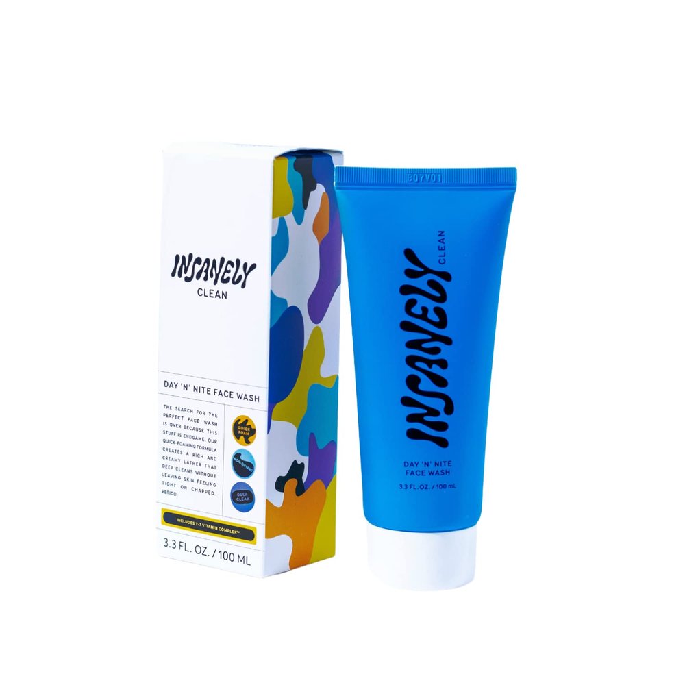 Day 'N' Nite Mens Face Wash Daily Foaming Cleanser with Y-7 Vitamin Complex | Hydrating, Non-Drying Formula for Smooth, Clean Skin | For All Skin Types | Vegan & Dermatologist Tested | 3.3 fl oz
