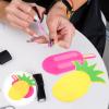 Beaupretty Lovely Cleaning Silicon Cosmetic Scrubber Cute Washing Suction Pineapple with Silicone Women for Brush and Portable Popsicle Tool Tools Style Cup Shape Makeup Mat view 4