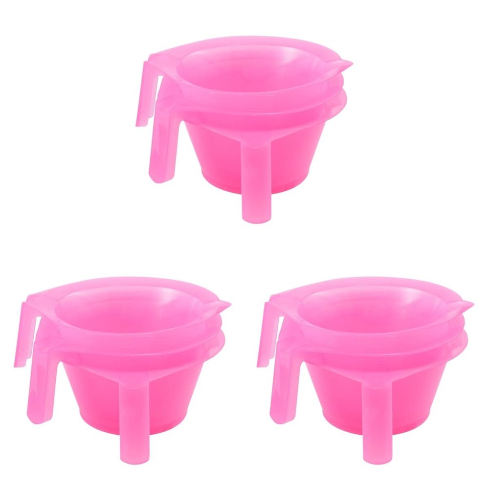 LALAFINA 9pcs Hair Mixing Bowl Sturdy Hair Dyeing Bowl Handle for Salon Use Portable Tint Cups for Hassle Coloring